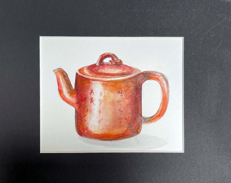 Calligraphy Teapot Q, by Kelli Fifield
